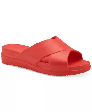 Women's Islla Crisscross Slide Wedge Sandals In Coral