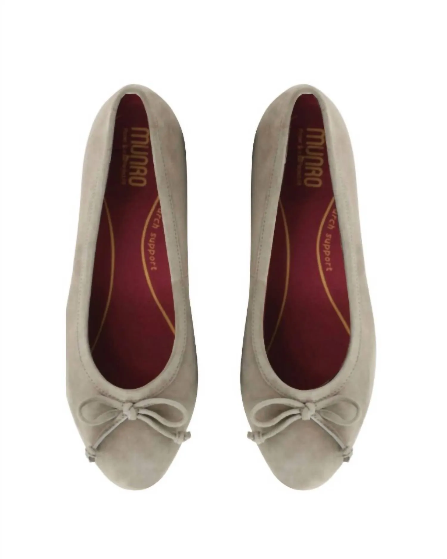 Women's Joslyn Ballet Flat Shoes In Deep Taupe Suede