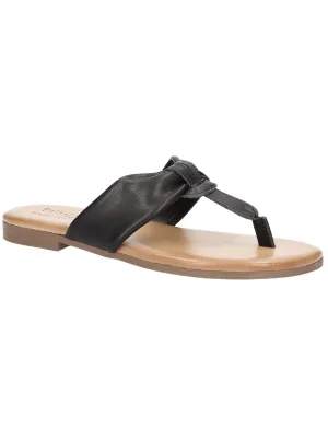 Womens Knot Front Cushioned Footbed Thong Sandals