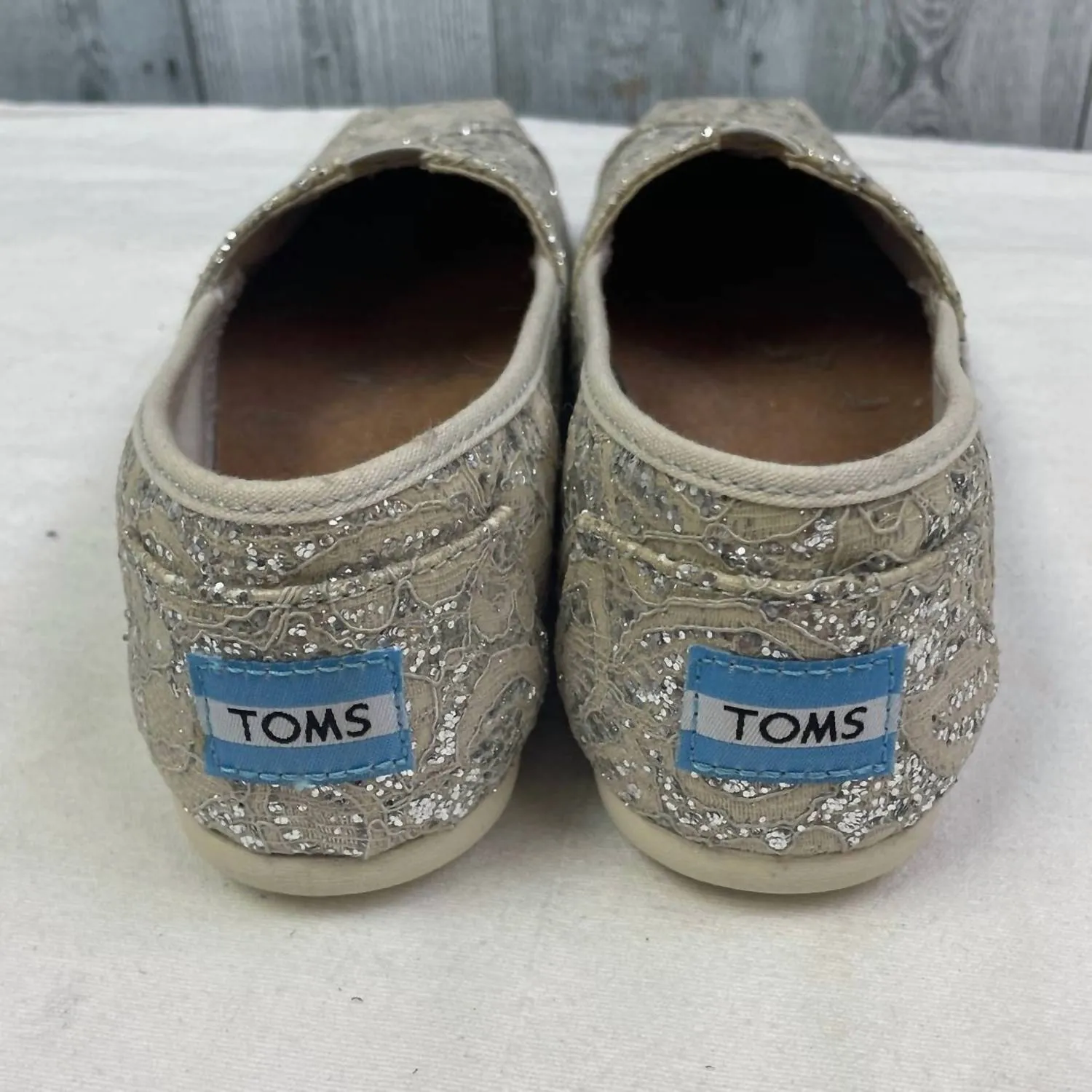 Women's Lace Fabric Loafers In Silver Floral