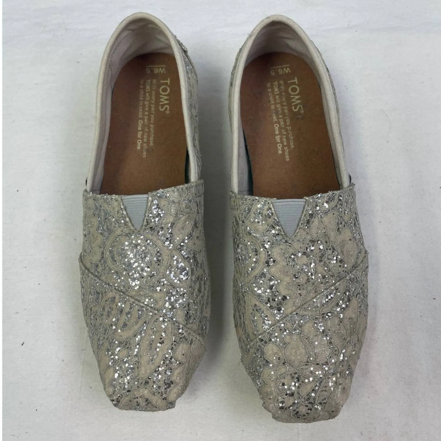 Women's Lace Fabric Loafers In Silver Floral