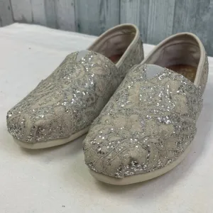 Women's Lace Fabric Loafers In Silver Floral