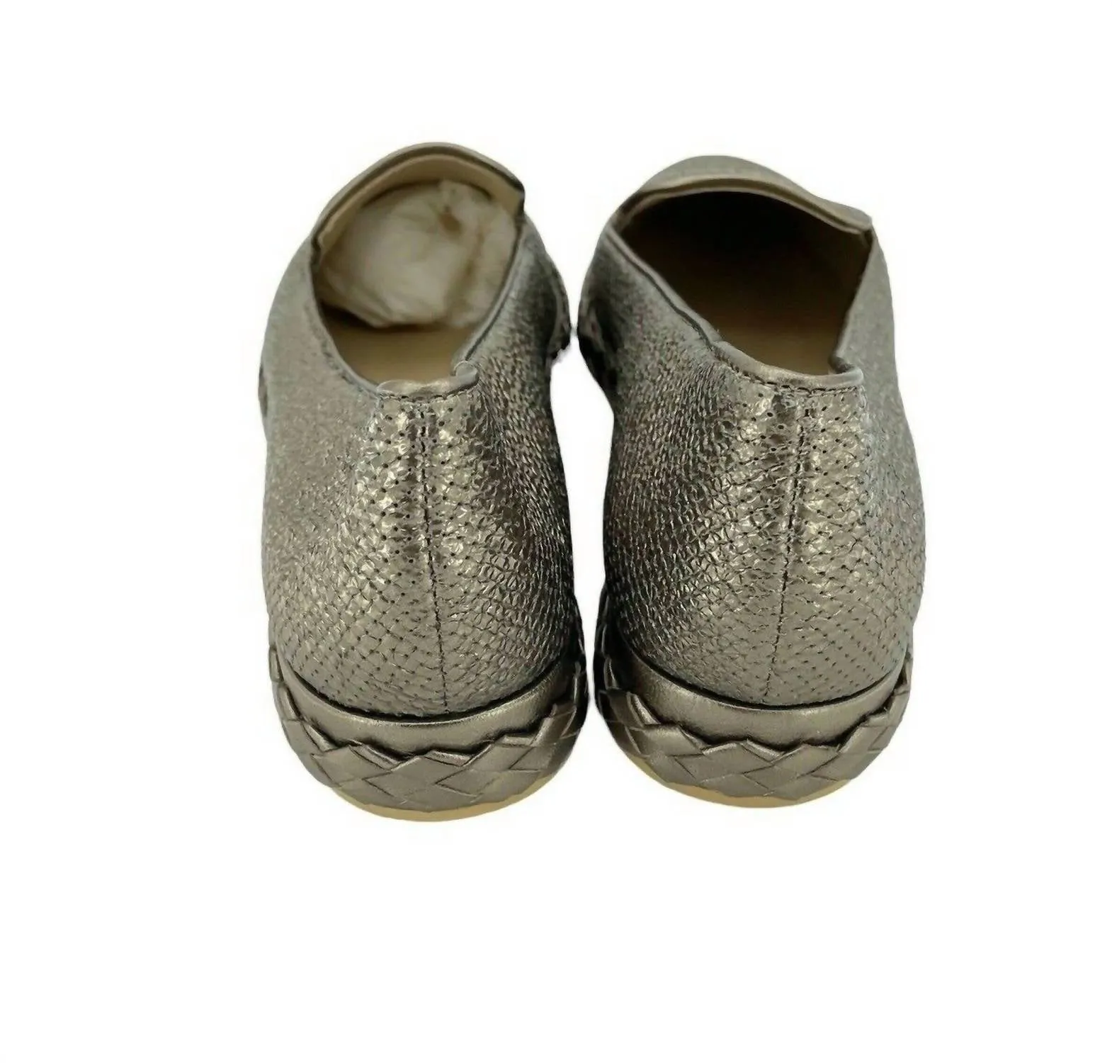 Women's Leather Flats In Gold