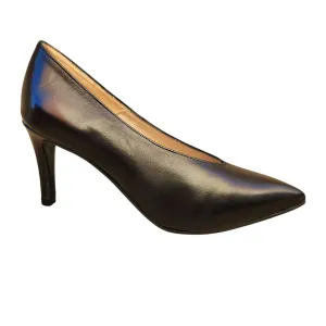Women's Leather Pump In Black Leather
