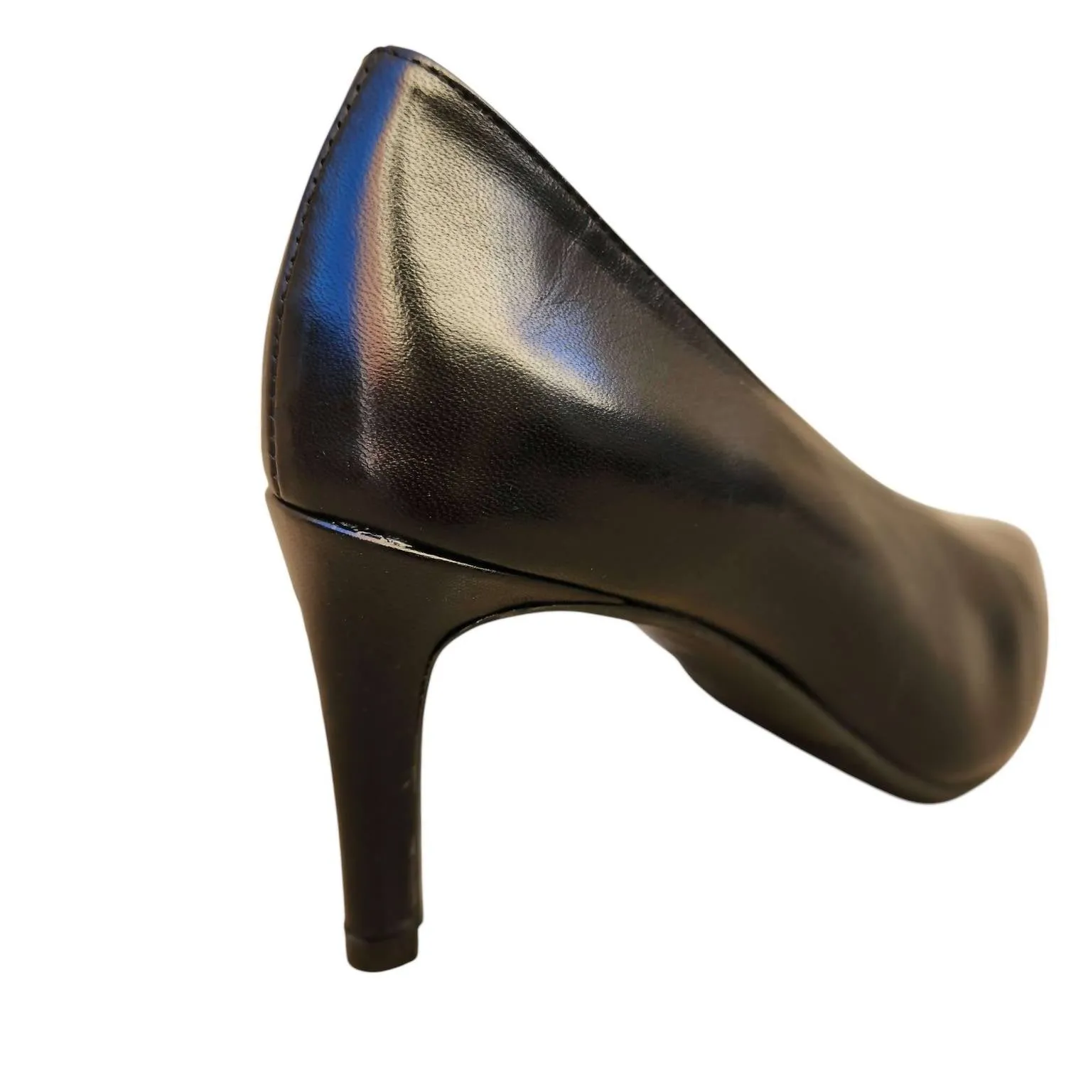 Women's Leather Pump In Black Leather