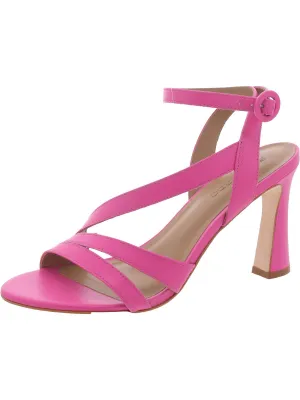 Womens Leather Solid Slingback Sandals