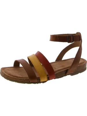 Womens Leather Strappy Ankle Strap