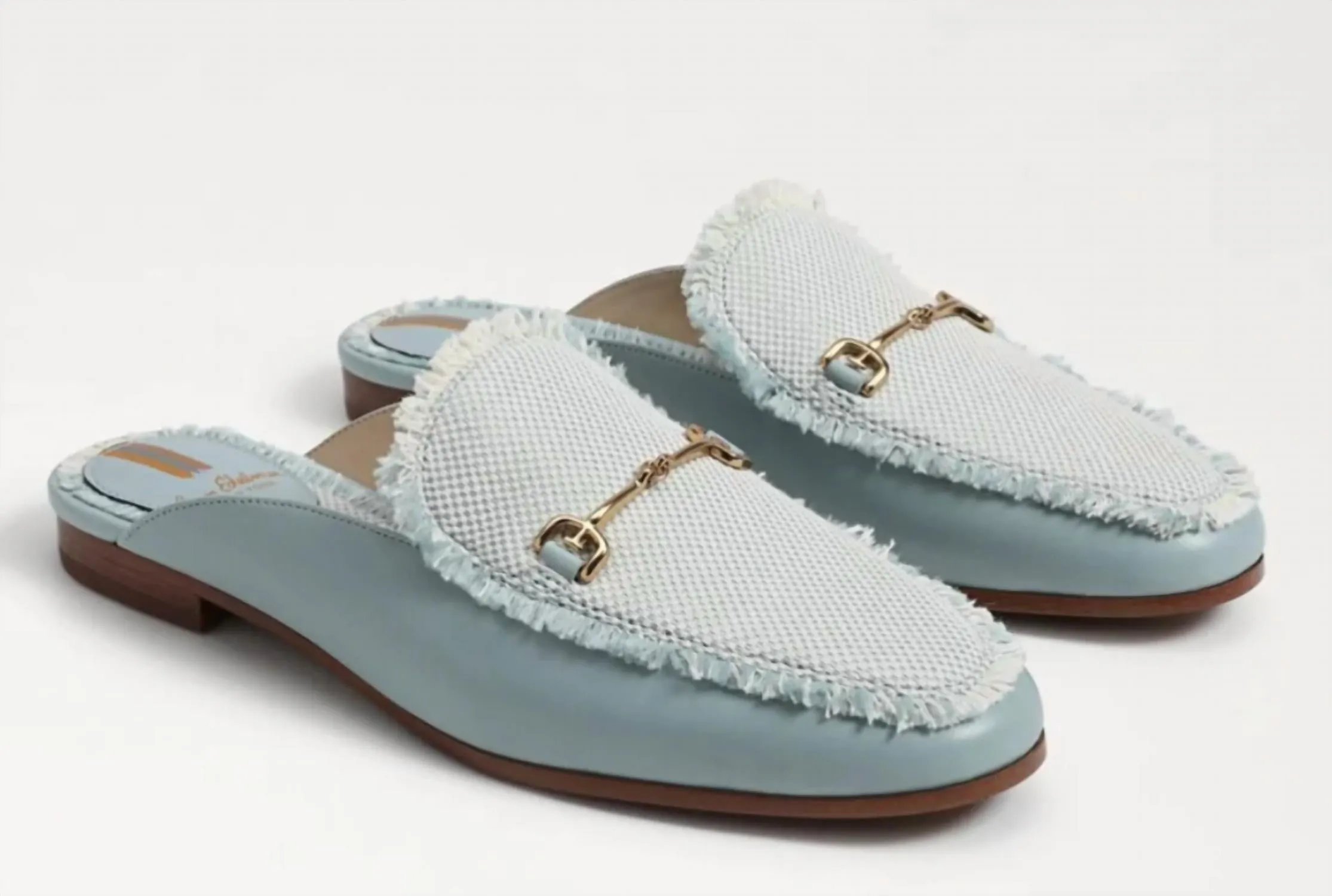 Women's Linnie Fray Mule In Robin Egg Blue Canvas