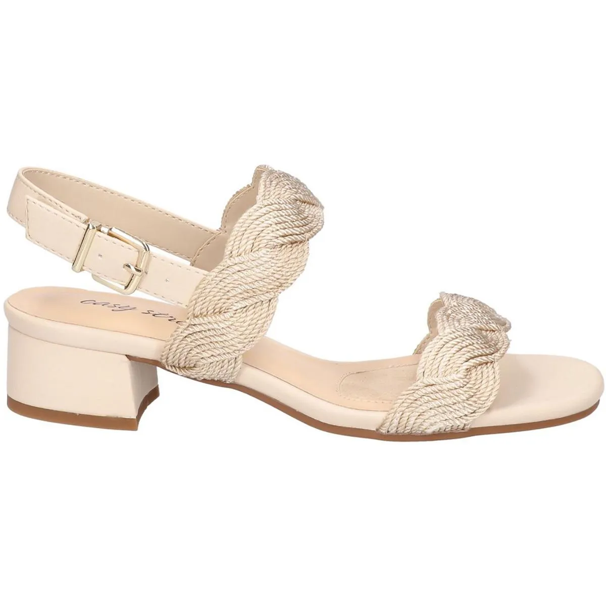 Womens Man Made Woven Ankle Strap