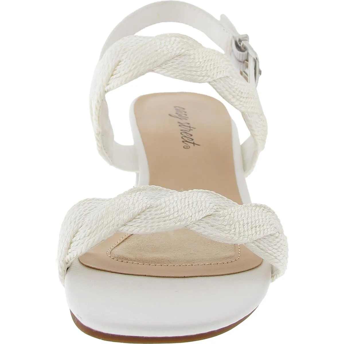 Womens Man Made Woven Ankle Strap