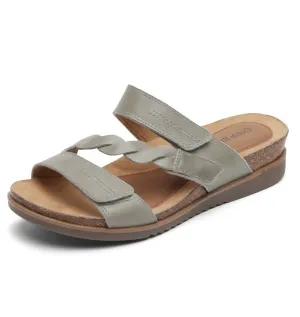 Women's May Wave Slide Sandal - Extra Wide Width In Green