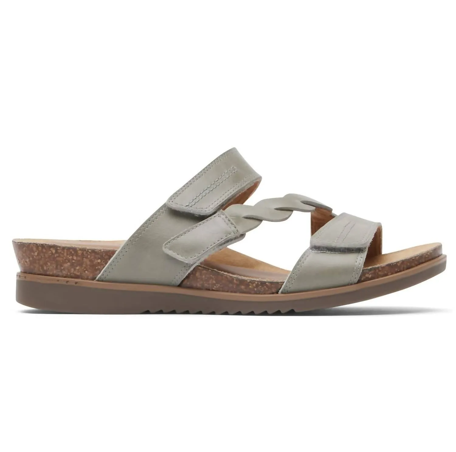 Women's May Wave Slide Sandal - Extra Wide Width In Green