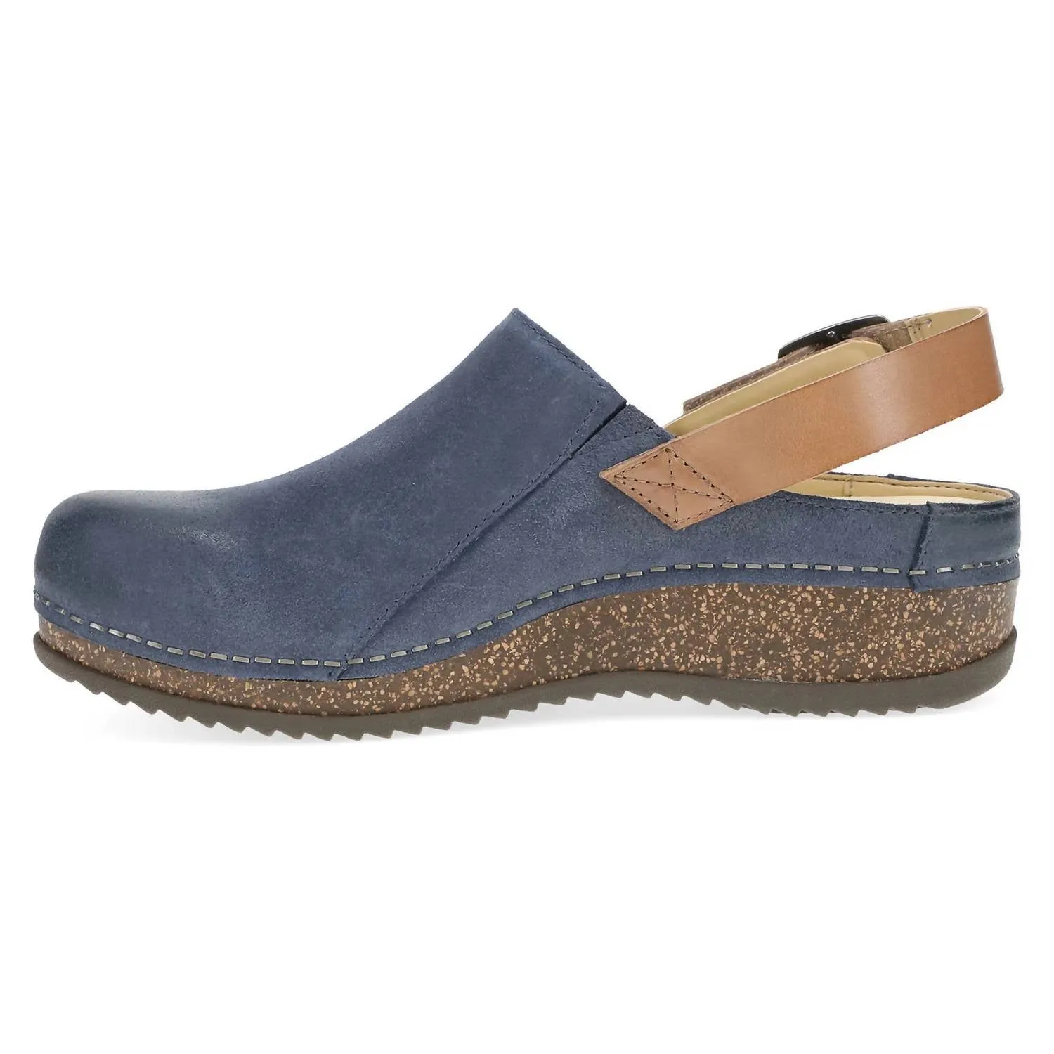 Women's Merrin Slingback Clogs In Blue Burnished Suede