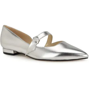 Womens Metallic Faux Leather D'Orsay