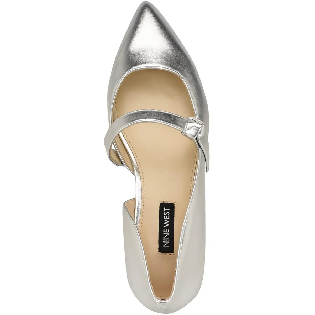 Womens Metallic Faux Leather D'Orsay