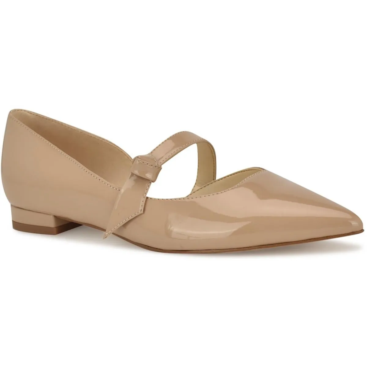 Womens Metallic Faux Leather D'Orsay