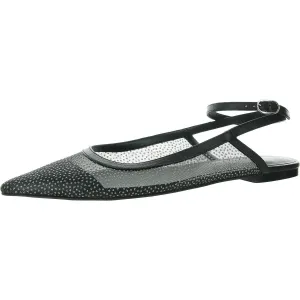 Womens Metallic Man Made Ankle Strap