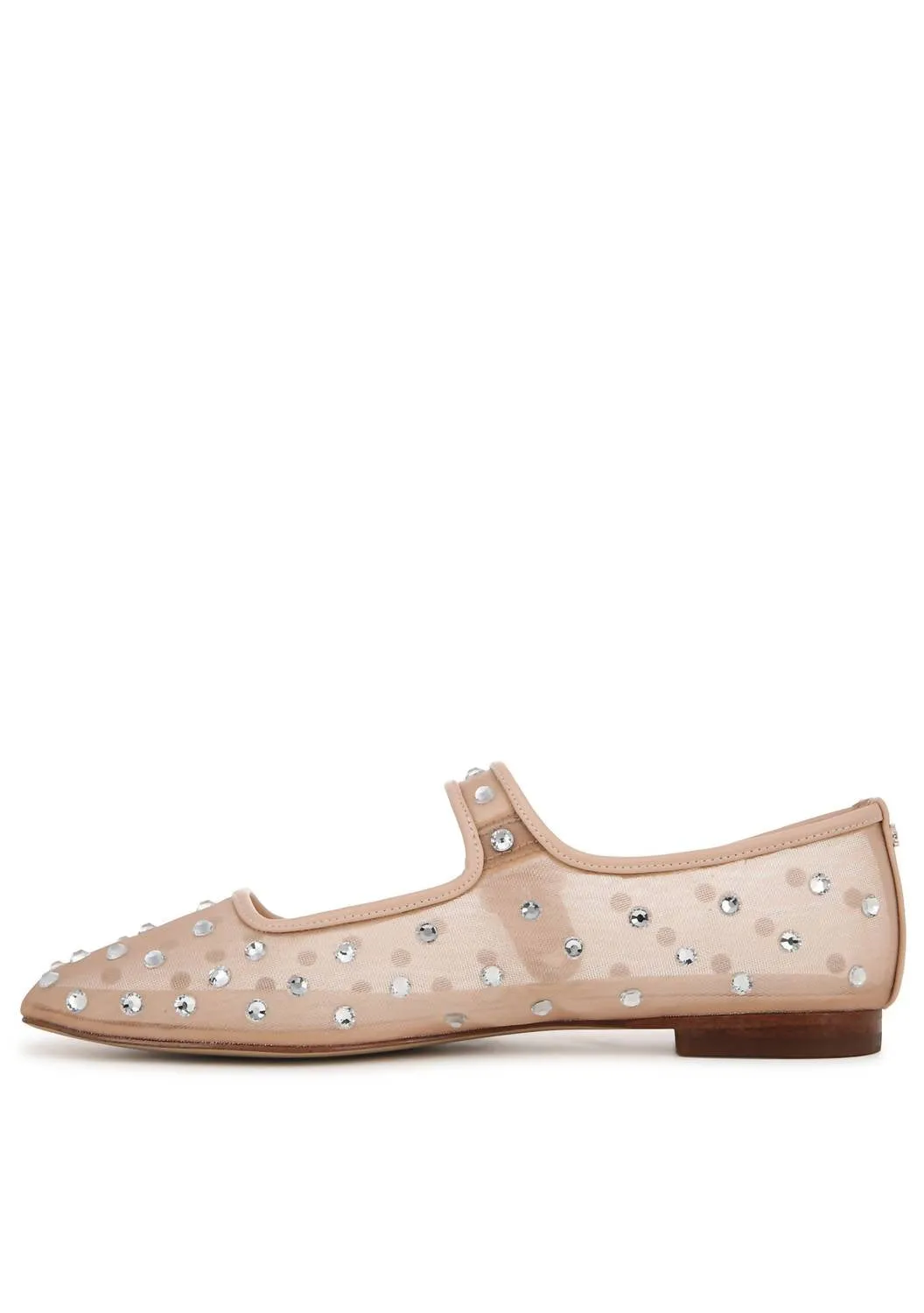 Women's Michaela Shine Mary Jane Flat In Vintage Pink Mesh