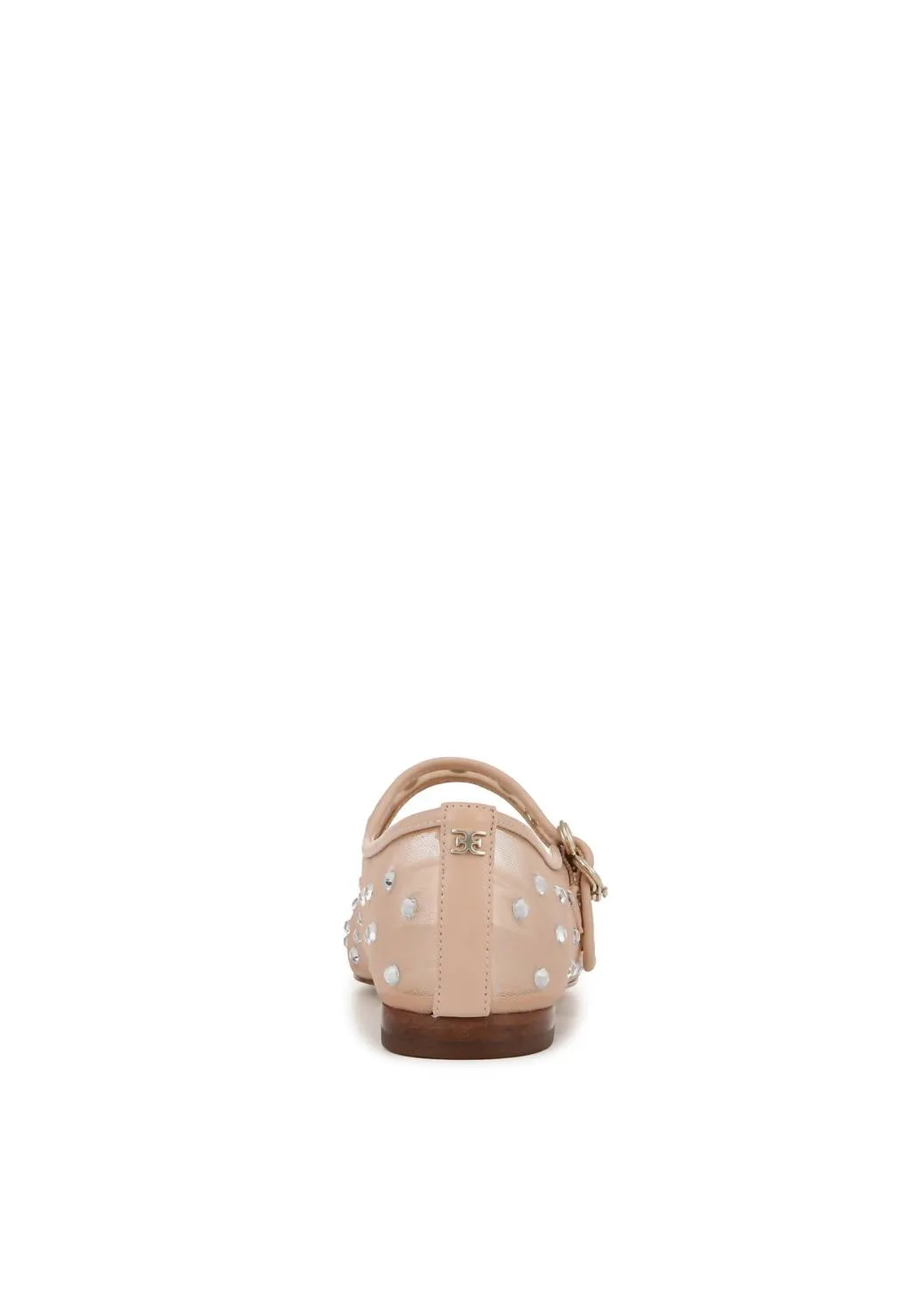 Women's Michaela Shine Mary Jane Flat In Vintage Pink Mesh