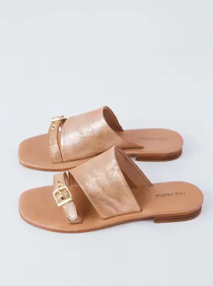 Women's Mila Minimal Flat Sandal In Rose Gold