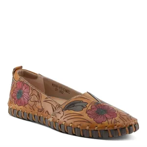 Women's Modesty Moccasin Loafer In Camel-Multi