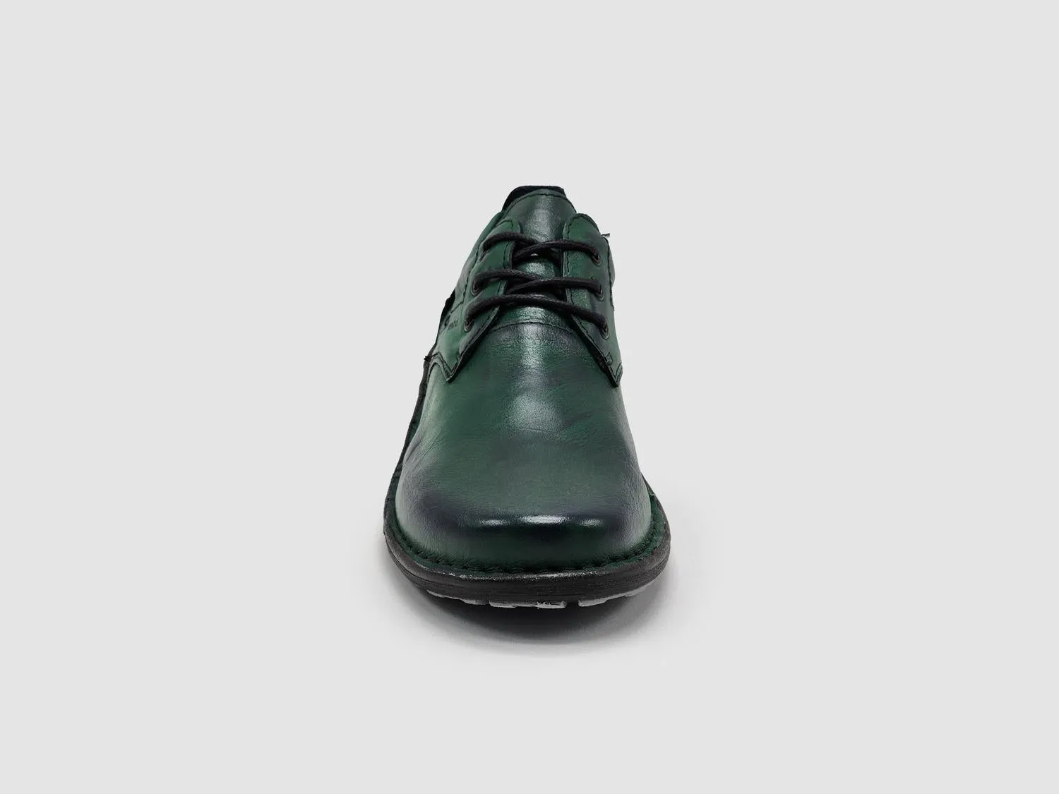 Women's Old-Fashioned Leather Shoes In Green