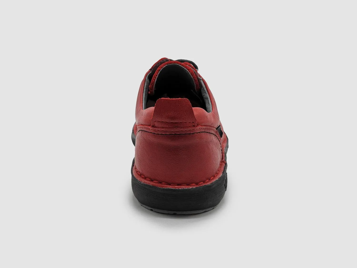 Women's Old-Fashioned Leather Shoes In Red