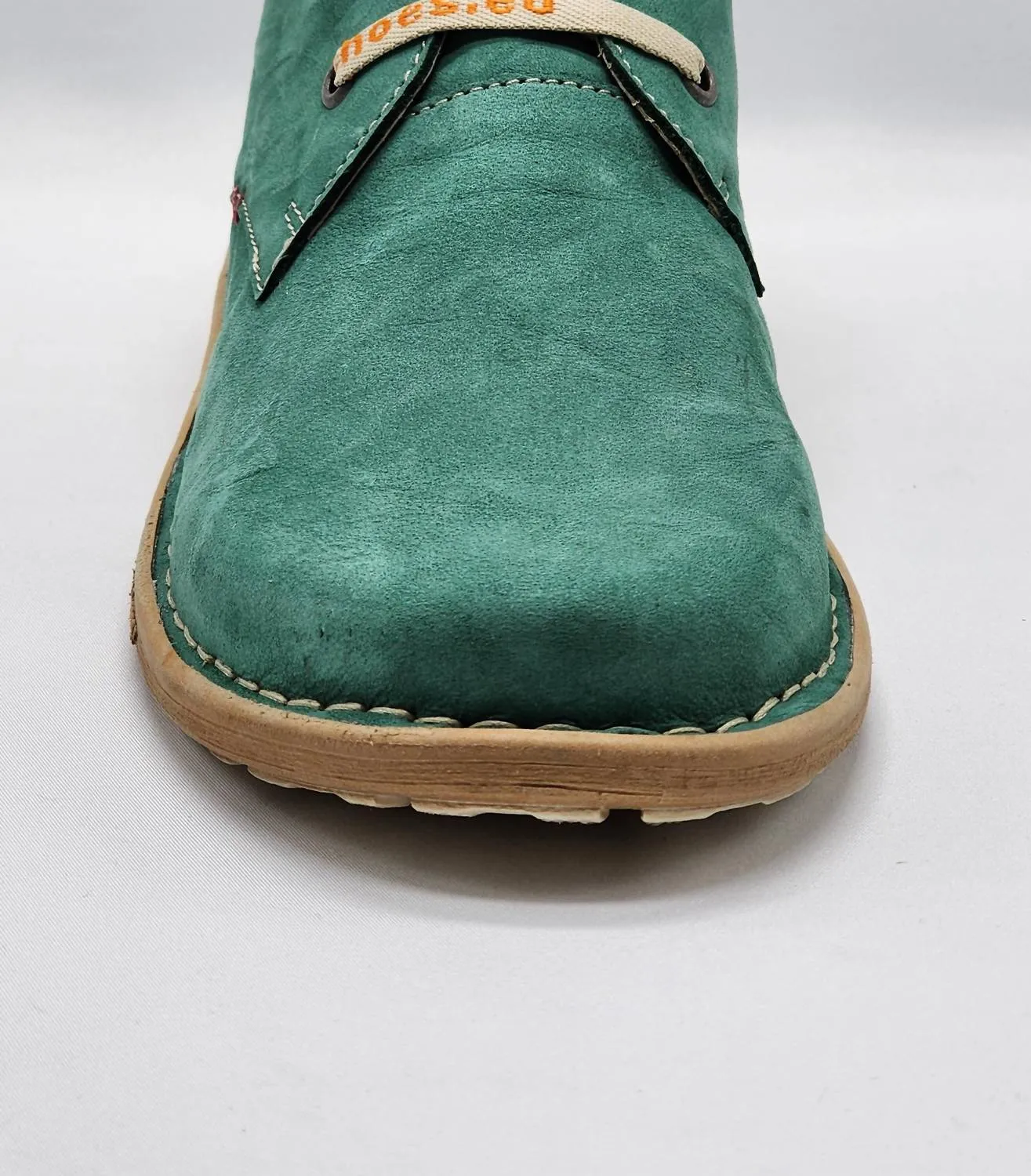 Women's Old-Fashioned Zip-Up Leather Boots In Green