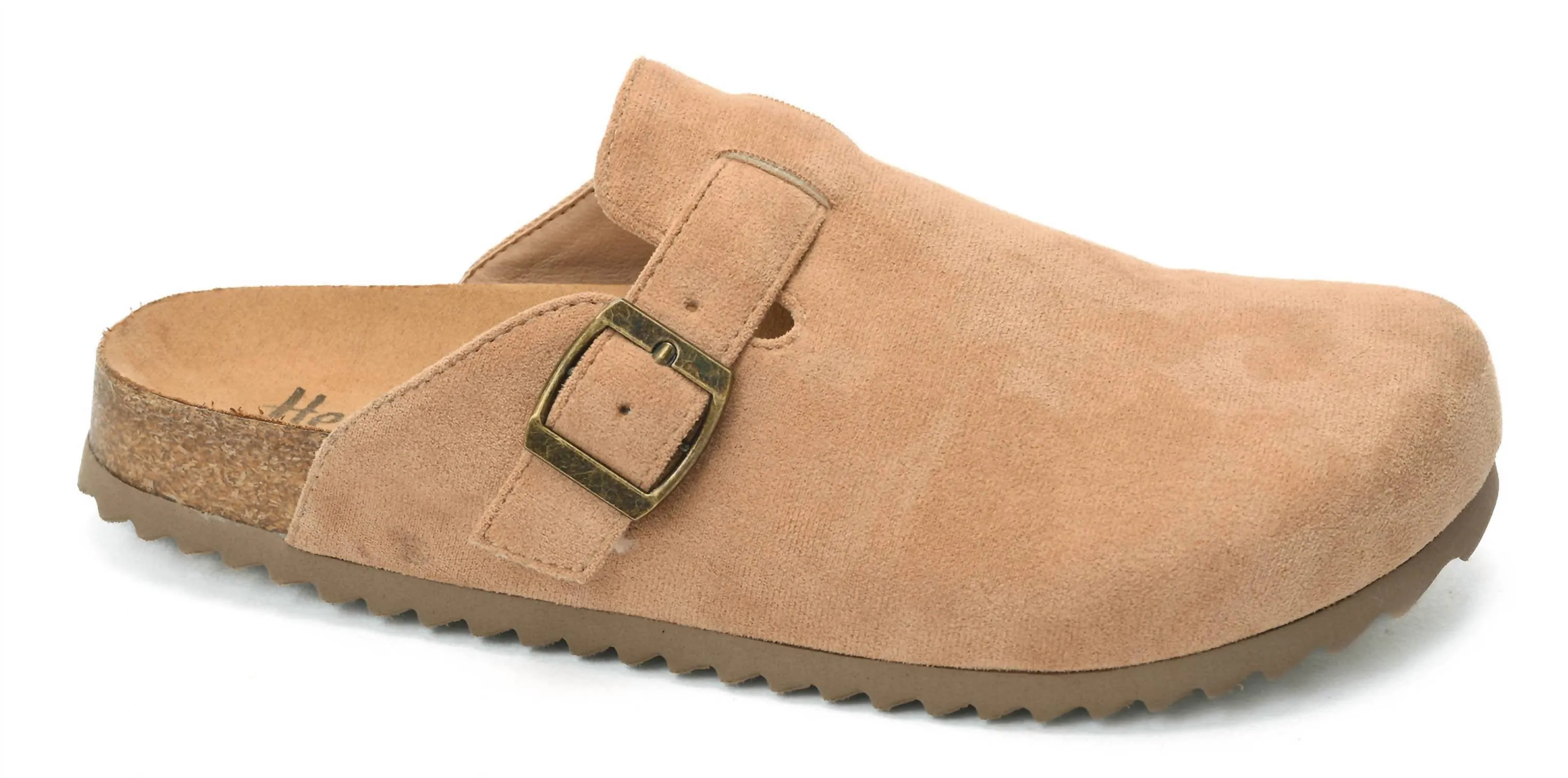 Women's One For The Books Mule In Faux Camel Suede