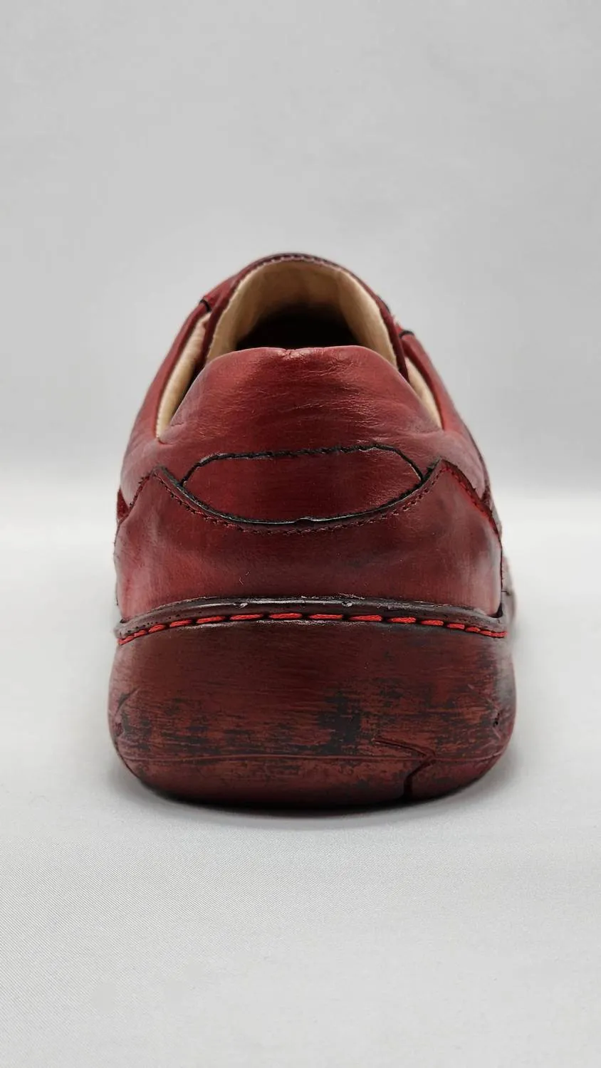 Women's Original Leather Shoes In Red