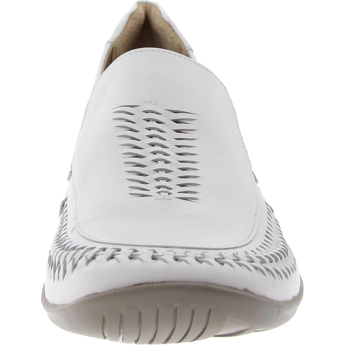 Womens Padded Insole Leather Flat Shoes