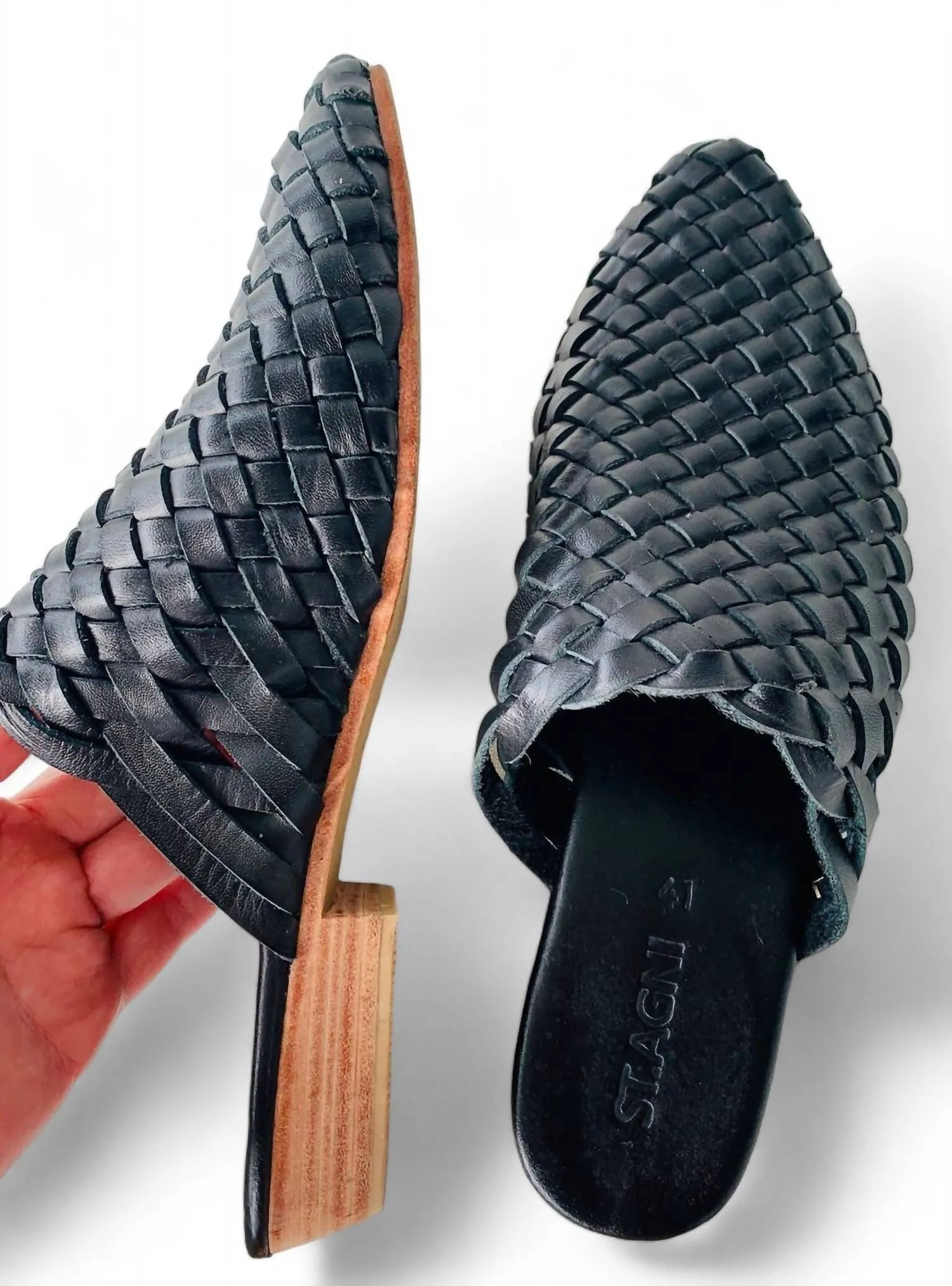 Women's Paris Woven Mules In Black