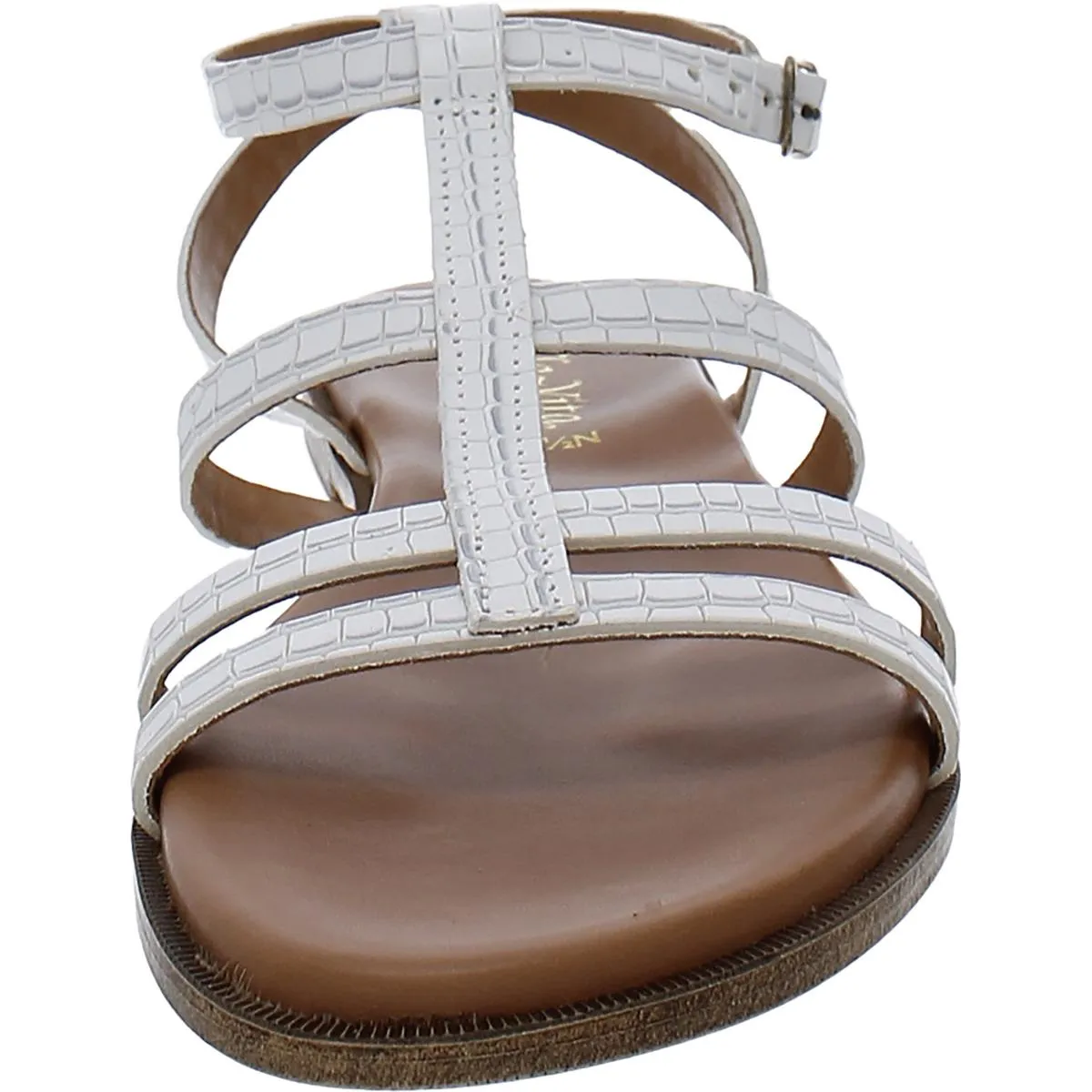 Womens Patent Leather Cushioned Footbed Flat Shoes