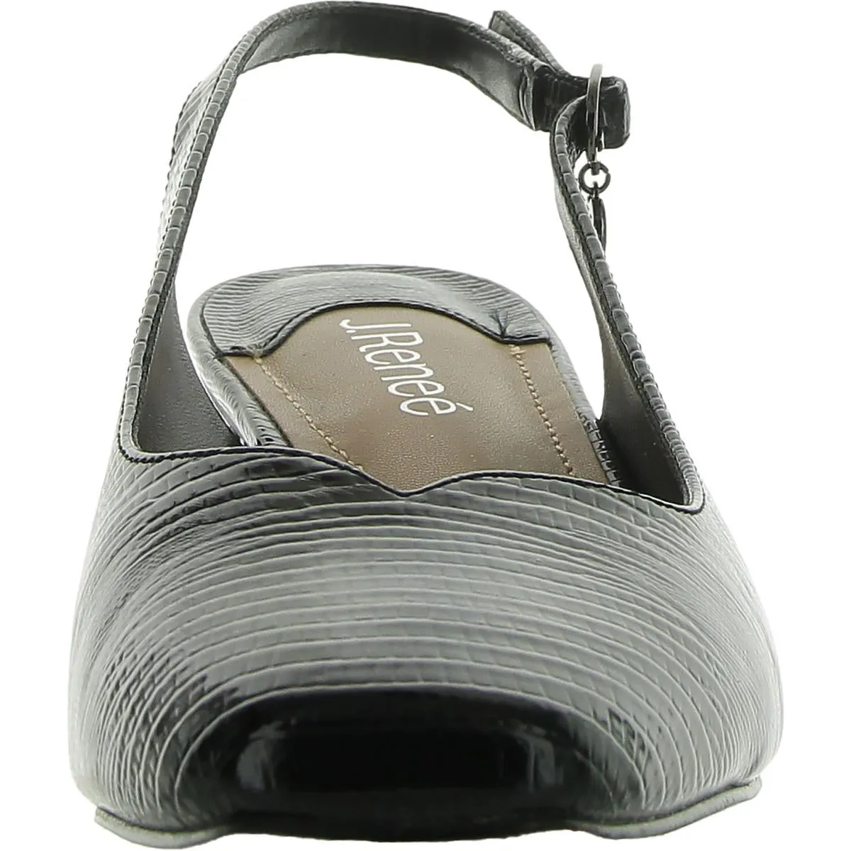 Womens Patent Square toe Slingbacks