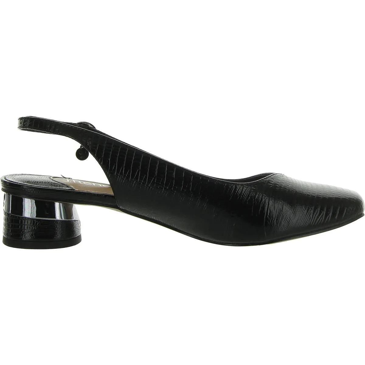 Womens Patent Square toe Slingbacks