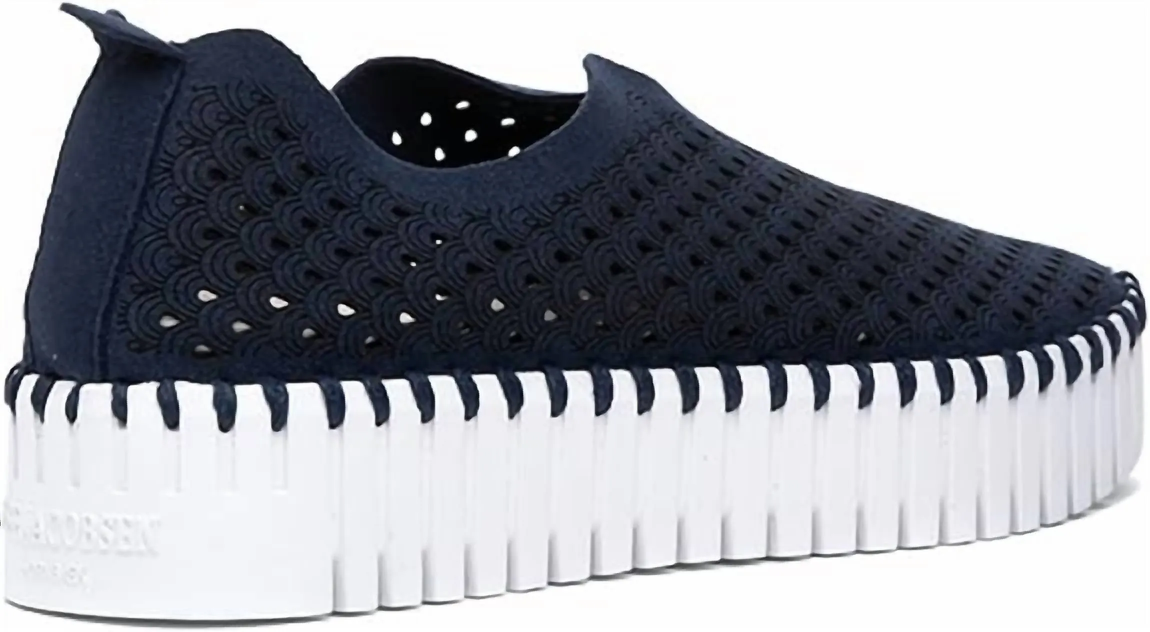 Women's Platform Tulip Slip-On In Dark Indigo