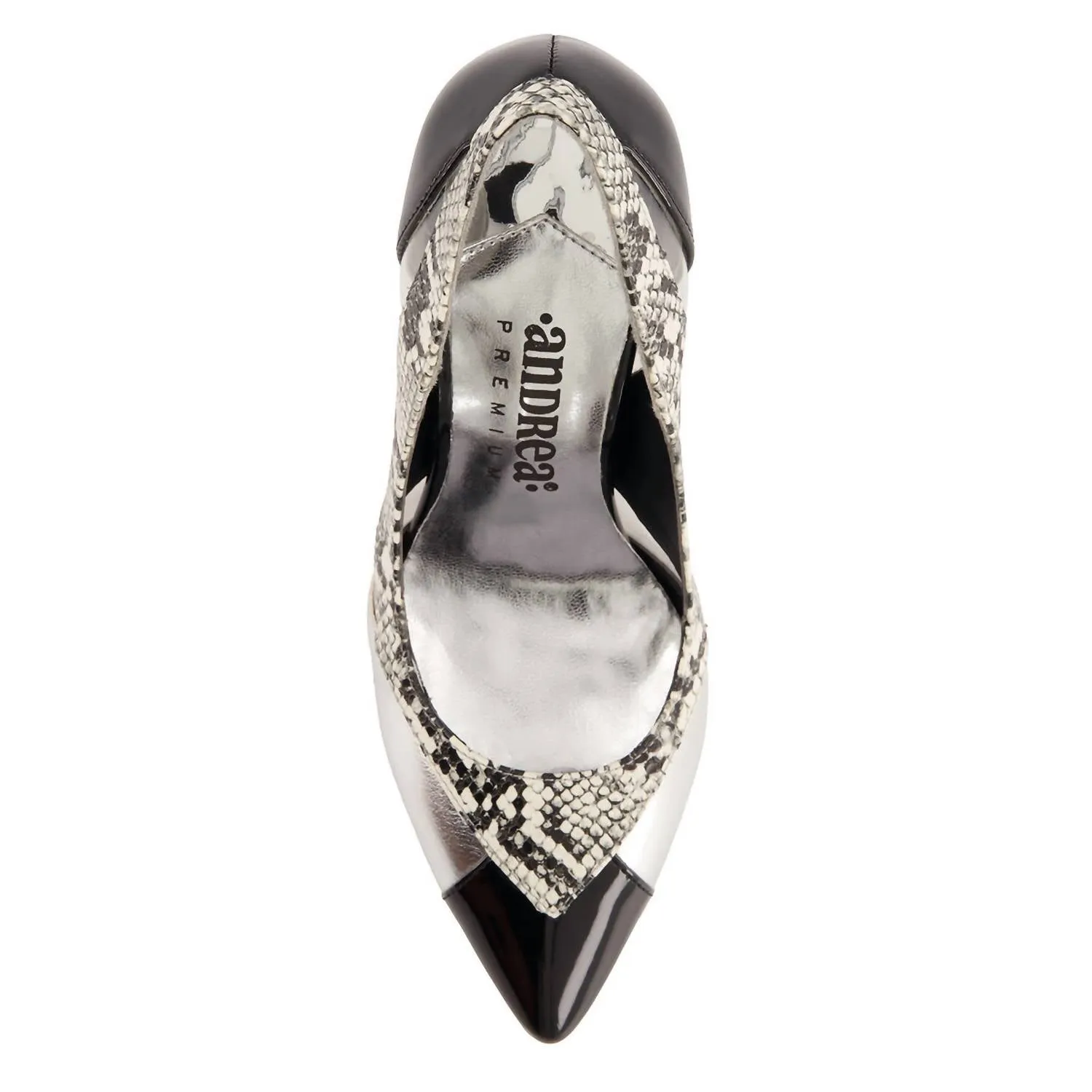 Women's Premium High Heels Python Stilettos Pumps In Silver
