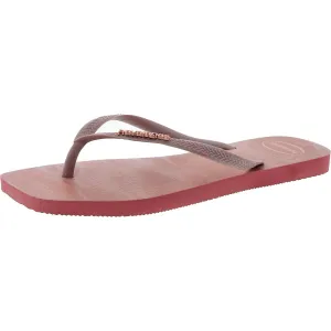 Womens Printed Textured Thong Sandals