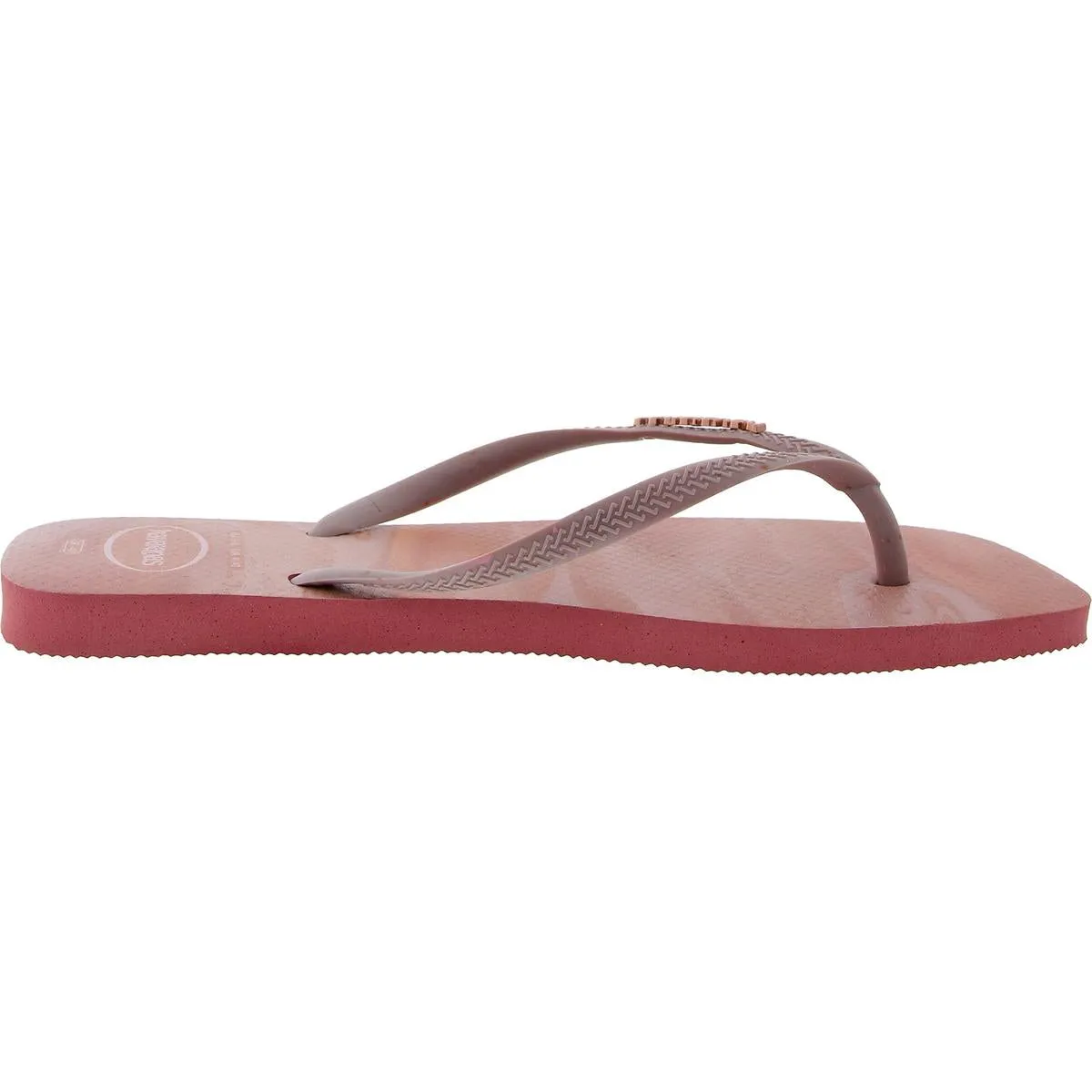 Womens Printed Textured Thong Sandals