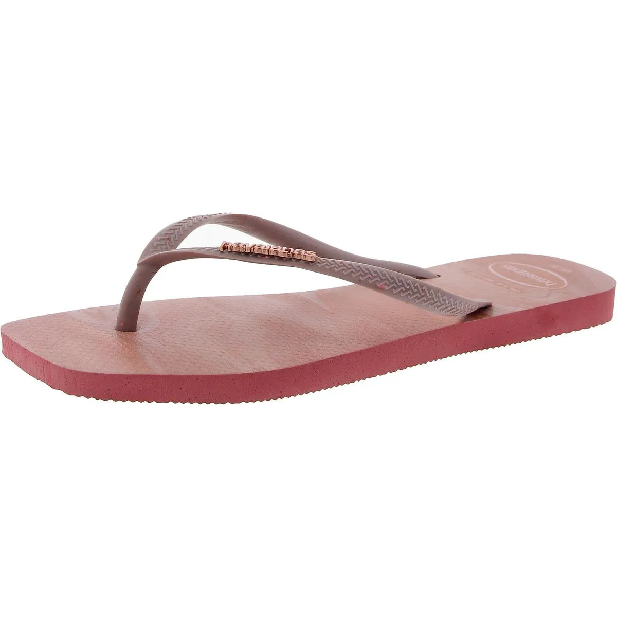 Womens Printed Textured Thong Sandals
