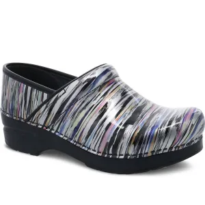 Women's Professional Patent Clog In Striped