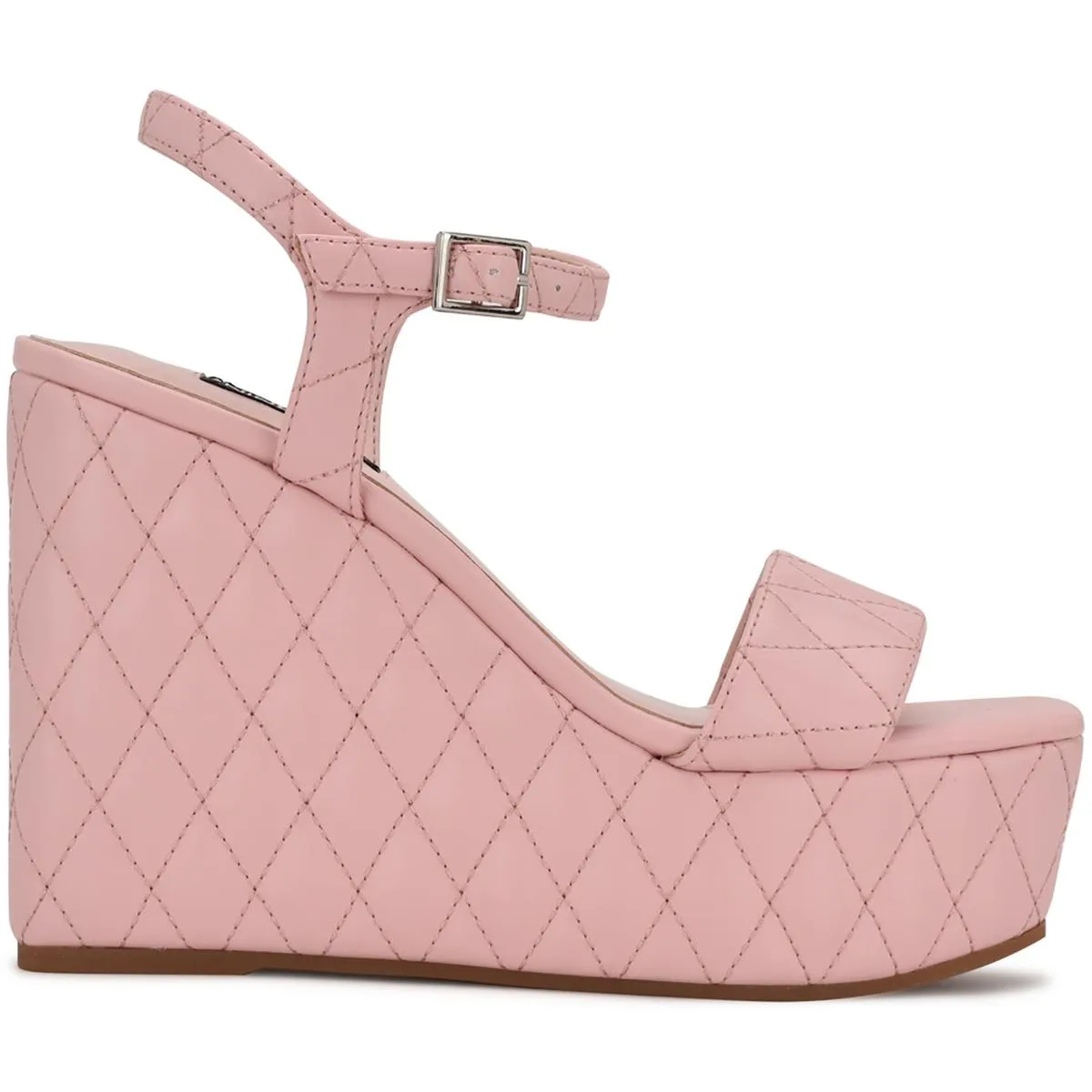 Womens Quilted Metallic Heels