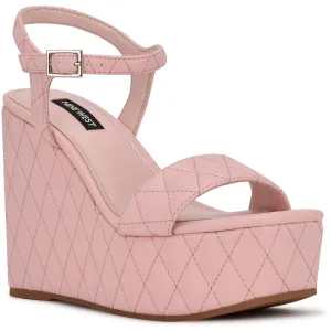 Womens Quilted Metallic Heels