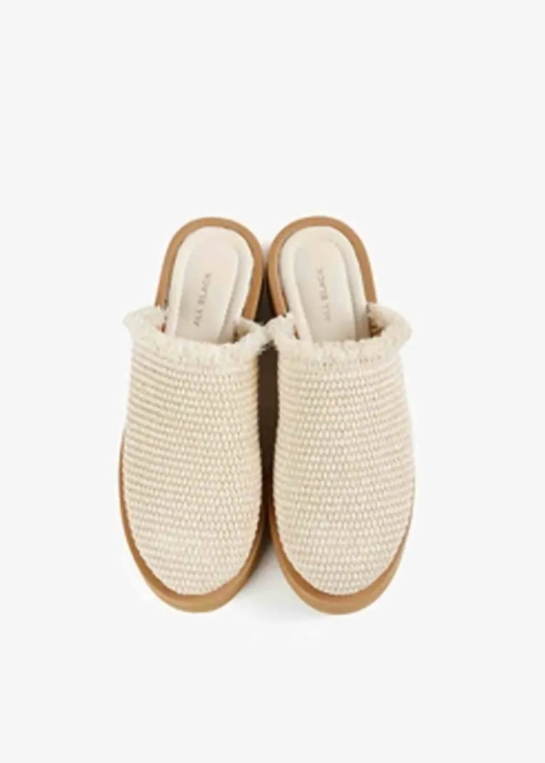 Women's Raffia Round Lugg Mule In Ivory