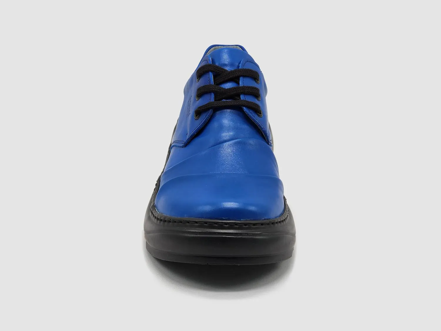 Women's Retro Leather Shoes In Blue