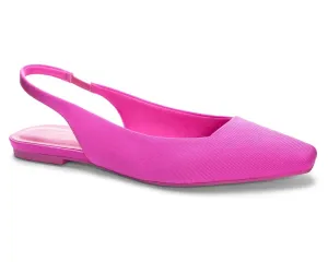 Women's Rhyme Time Flat Shoes - Medium In Bright Pink Fabric