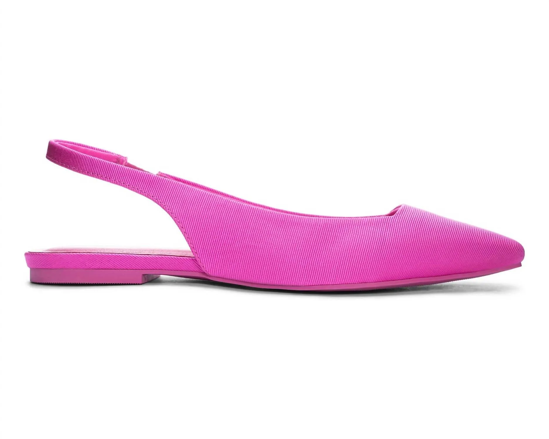Women's Rhyme Time Flat Shoes - Medium In Bright Pink Fabric