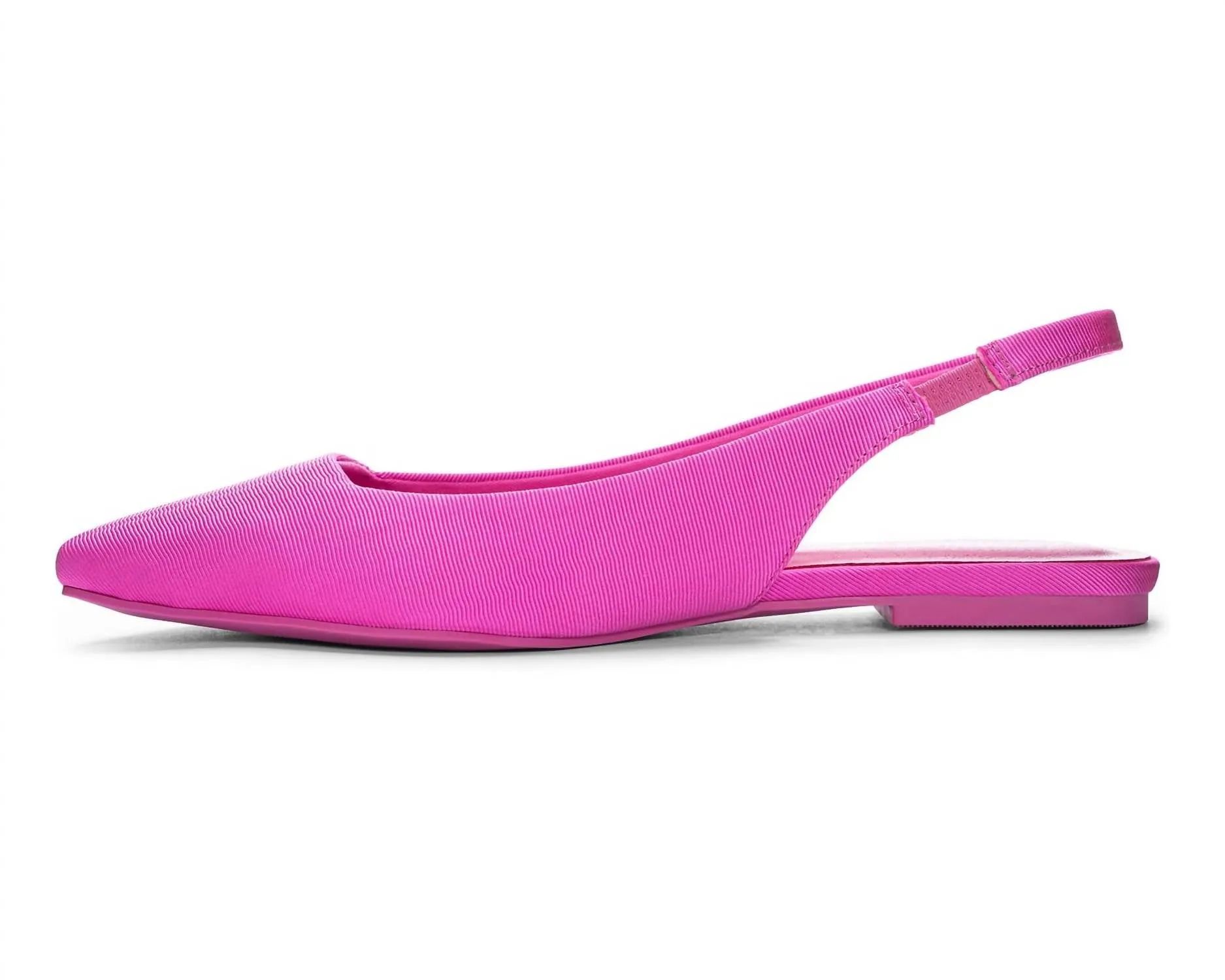 Women's Rhyme Time Flat Shoes - Medium In Bright Pink Fabric