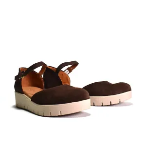Women's Sandie Platform Pump In Serraje Brown