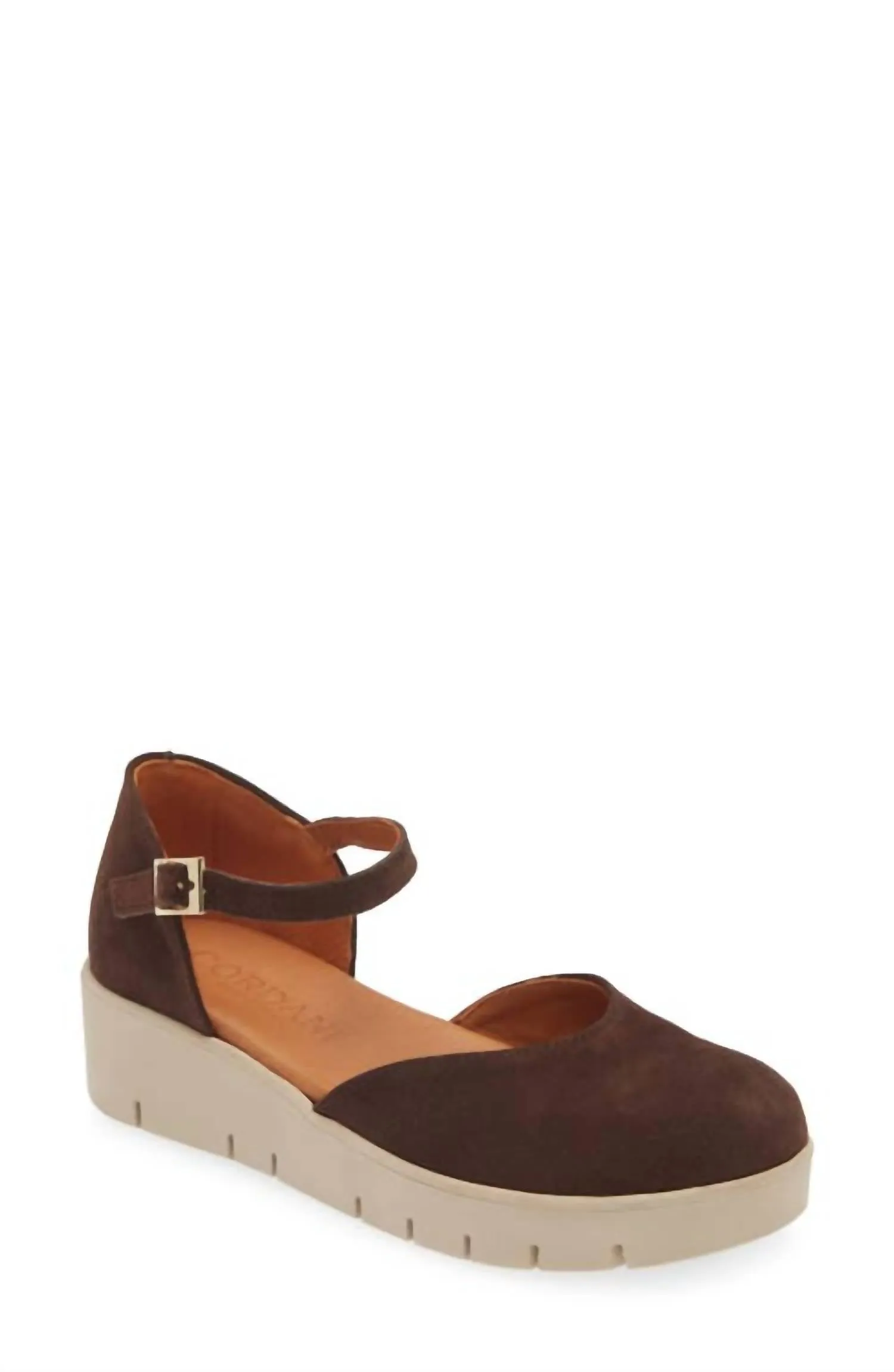 Women's Sandie Platform Pump In Serraje Brown